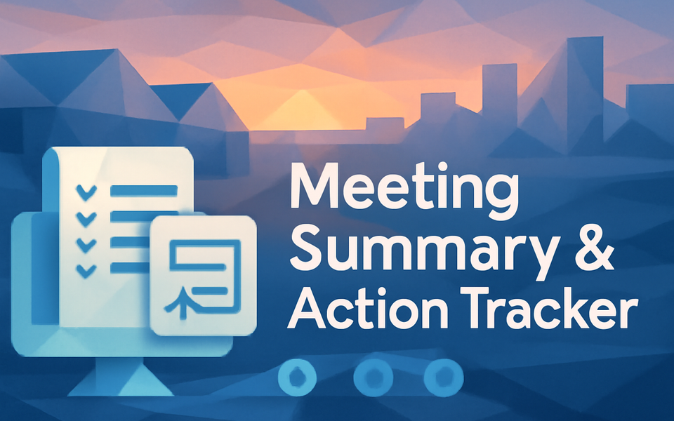 Meeting Summary & Action Tracker - promo