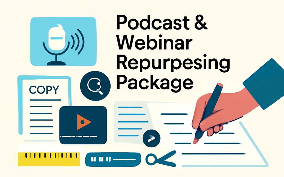 Podcast & Webinar Repurposing Package - promo