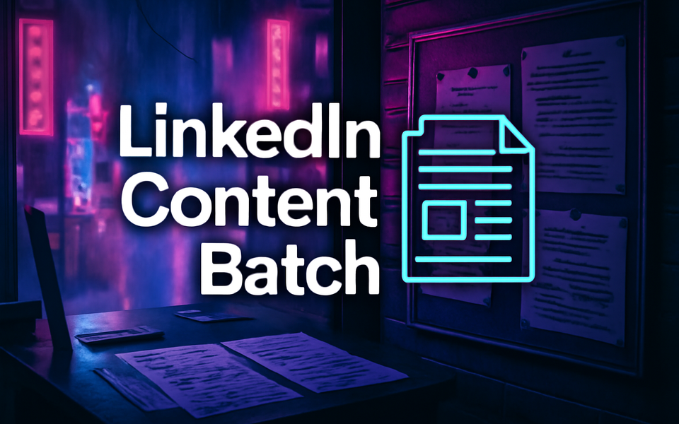 LinkedIn Content Batch - promo